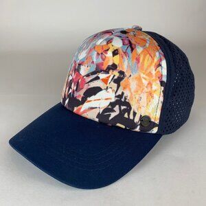 Roxy Womens Navy Blue Multicolor Snapback Trucker Hat